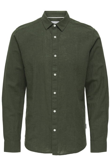 Only & Sons onscaiden life ls solid linen shirt